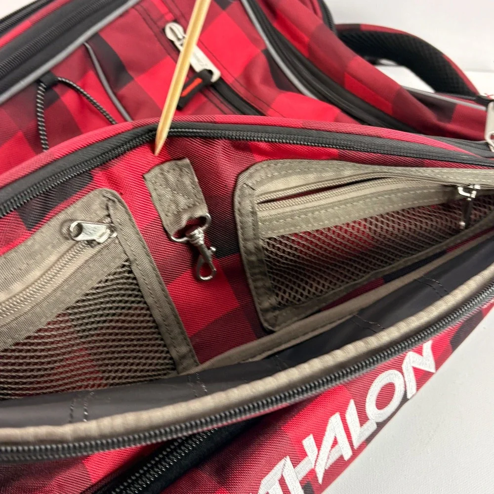 Athalon Ski Boot‎ Backpack Red Buffalo Plaid Snowboard Gear Bag Helmet Storage